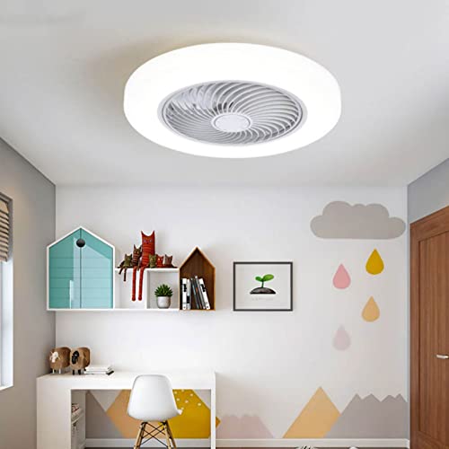 Ventilador de Techo con Control Remoto y atenuación Continua. Lámpara Tricolor Ajustable, Ideal para dormitorios.