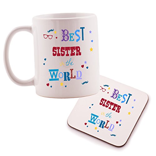 Set di tazza e sottobicchiere, con scritta in