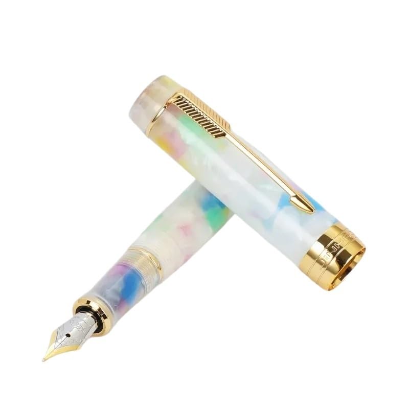 Mini stylo plume centenaire en résine et bois doré à pointe fine pour l'écriture, fournitures scolaires et de bureau (C)