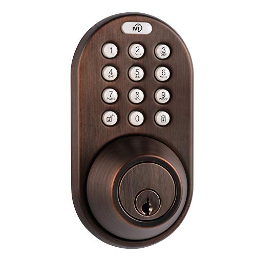 MiLocks DF-02OB Electronic Keyless Entry Touchpad Deadbolt Door Lock, Oil Rubbed Bronze, Oil-rubbed Bronze - Image 2