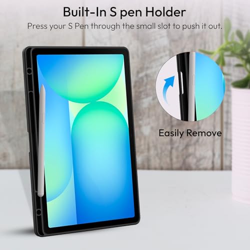 Image of Robustrion Cover Case for Samsung Galaxy Tab S10 FE Plus 13.1 inch Cover with [Pencil Holder] Hybrid Cover for Samsung Tab S10 FE Plus 13.1 inch Tablet [Auto Sleep Wake Support] - Hippy