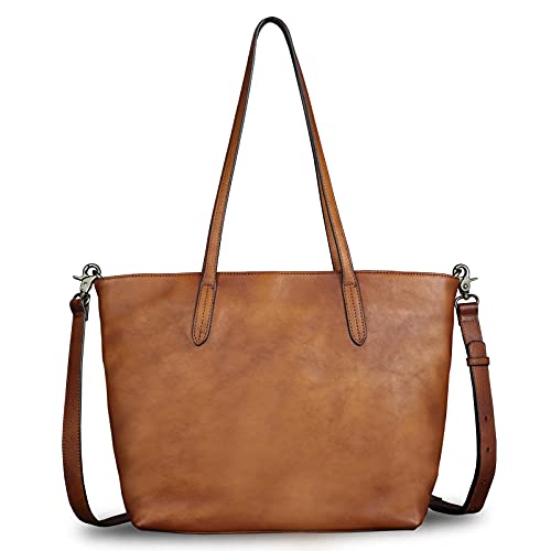 Genuine Leather Handbag Bag for Women Vintage Real Leather Shoulder Bag Purse Handmade Tote Bag Crossbody Bags
