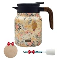 Thermoskan van roestvrij staal met vintage bloemenpatroon for thee en