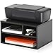 Produktbild FITUEYES Druckerhalter Holz Schwarz mit 3 Fächern Schreibtisch Organizer für Büro und Zuhause 40x30x22cm DO304001WB