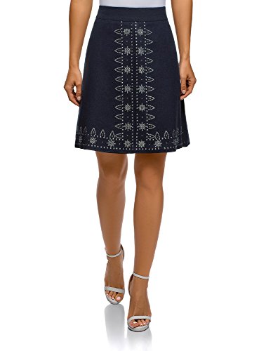 Oodji Ultra Gonna da Donna in Lino con Decorazione...