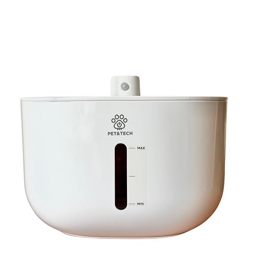 PET&TECH Fuente de Agua para Gatos y Perros, 3L, Sensor de Movimiento, Batería Recargable 3600 mAh