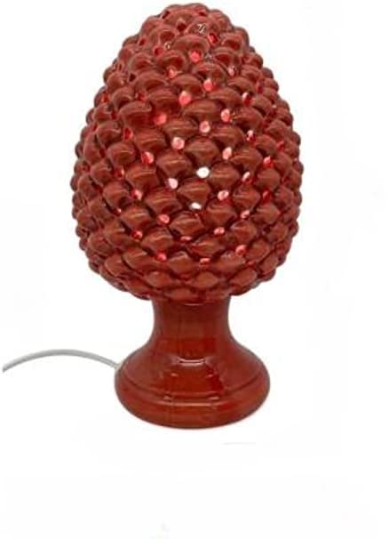 Lampe rouge L.PIGNE 25 cm finissez-en avec les pièces sombres
