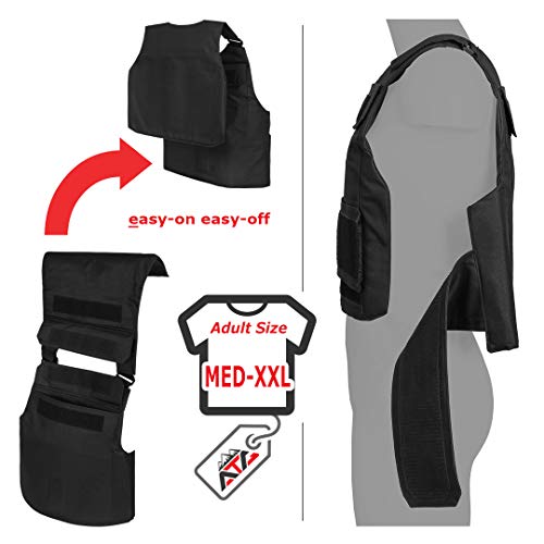 Rapid Discreet Vest Med-Xl 10"X12" Fully Adjustable Law Enforcement Trainer Weight (Black) #TOP6
