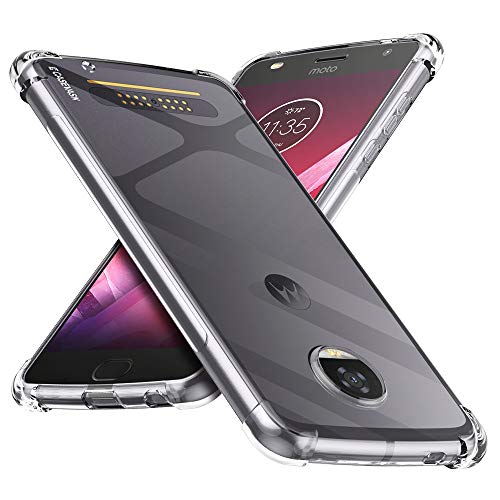 CASEVASN Moto Z2 Play Case, [Shockproof] Anti-Scratches Flexible TPU Gel Slim Fit Soft Skin Silicone Protective Case Cover for Motorola Moto Z2 Play (Clear)