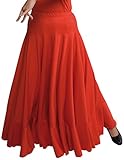 Fabricado en España Happy Dance 147 - Falda de flamenco para mujer, color rojo, talla 14