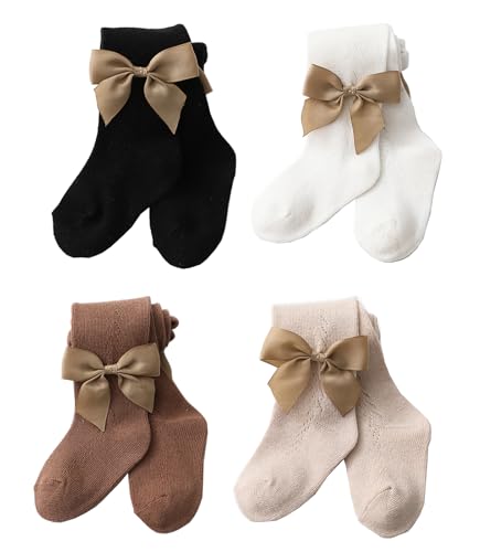 Infant Toddler Girls Tights Knit Mesh Bowknot Princess Pantyhose Leggings