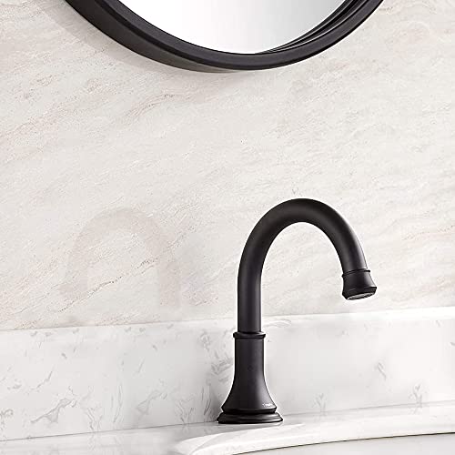 Fontana Oil Rubbed Bronze Automatic Sensor Touchless Bathroom Sink Faucet-Commercial Brass Hands Free Faucet With Unique Finish- Contemporary Deck Mounted Tap (Hot And Cold Mixer) #TOP2