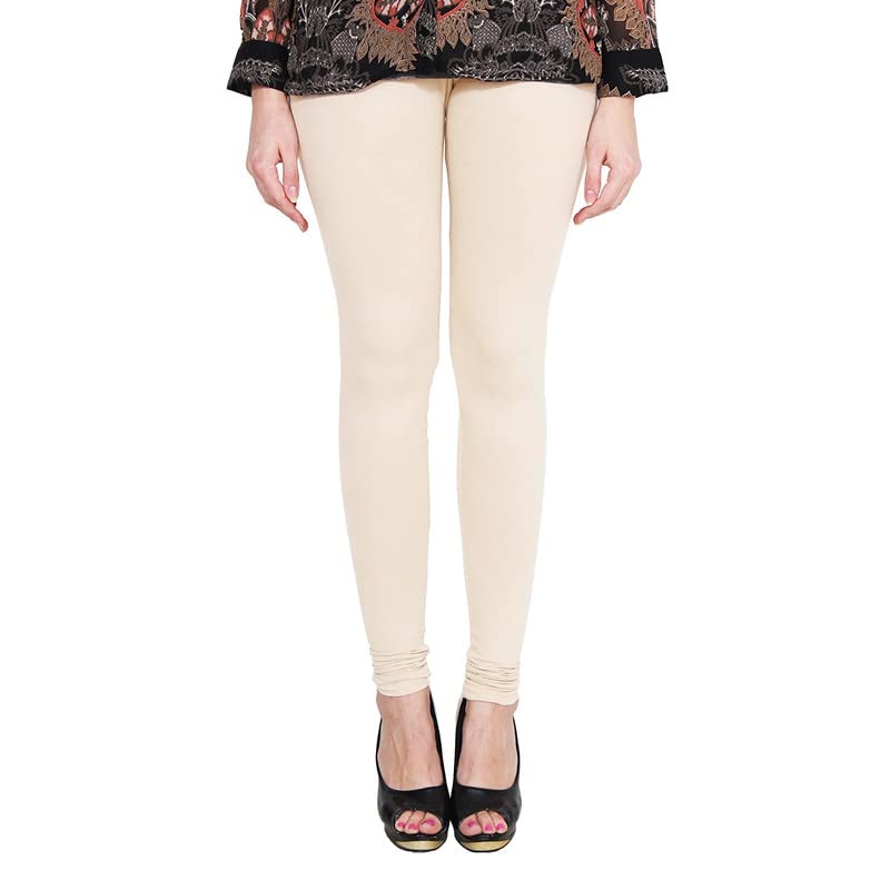 classikon Women Wear Solid Full-Length Churidar Leggings for Regular,Casual and Formal Wear Cream-picture-31