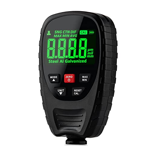 Paint Thickness Gauge for Automotive, Digital Auto Paint Meter, Coating Thickness Gauge, Painting Tester, Coat Gauge Meter, Resolution 0.1mil, Auto Digital Calibration, Data Hold, Soft Carrying Case Paint Thickness Gauge for Automotive, Digital Auto Paint Meter, Coating Thickness Gauge, Painting Tester, Coat Gauge Meter, Resolution 0.1mil, Auto Digital Calibration, Data Hold, Soft Carrying Case