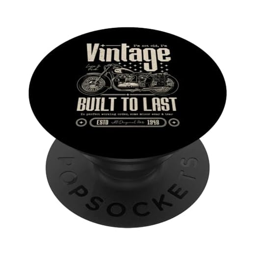 Cumpleaños de motos de motociclistas vintage nacido en 1948 PopSockets PopGrip Intercambiable
