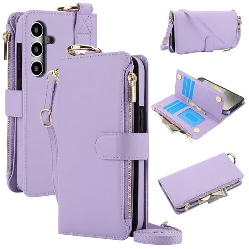 Pochette portefeuille Samsung A55 pour ranger cartes et monnaie sans s'encombrer