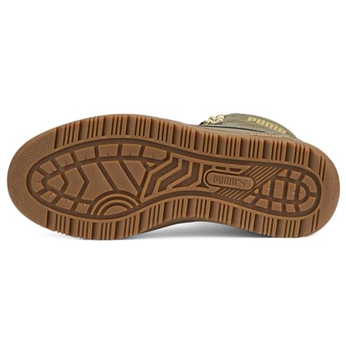 PUMA Puma Rebound Rugged (Big Kid) Burnt Olive/Burnt Olive/Puma Team Gold 4.5 Big Kid M