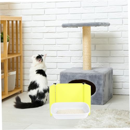 Protection pour bac à litière de chat jaune YARNOW faciles à installer - 6