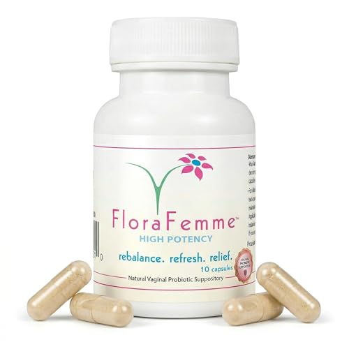 FLORAFEMME - pH Vaginal Probiotics Suppository - Supports pH Balance of Yeast & Bacteria for Feminine Freshness. Supports Restoration of Healthy Vaginal Flora & Eliminates Vaginal Odor