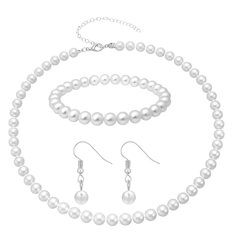 Pearl Necklace And Earrings Set, Pearl Necklaces For Women W