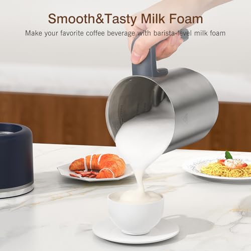 Image of SIMPLETASTE Milk Frother, 4 in 1 Electric Milk Steamer, 16.91oz /500ml Automatic Warm and Cold Foam Frother for Coffee, Latte, Macchiato, Cappuccino, Hot Chocolate, Easy to Clean