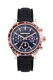 Wasserdichtigkeit: 3bar Mark Maddox Herren Analog Quarz Uhr mit Silikon Armband HC7007-57