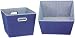 Household Essentials Medium Tapered Bins, Navy with Navy and White Gingham, Set of 2