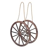 Charme rustique : cette pièce de décoration en bois apporte une touche de charme campagnard à votre maison, roues en bois, décorations de fête vintage
