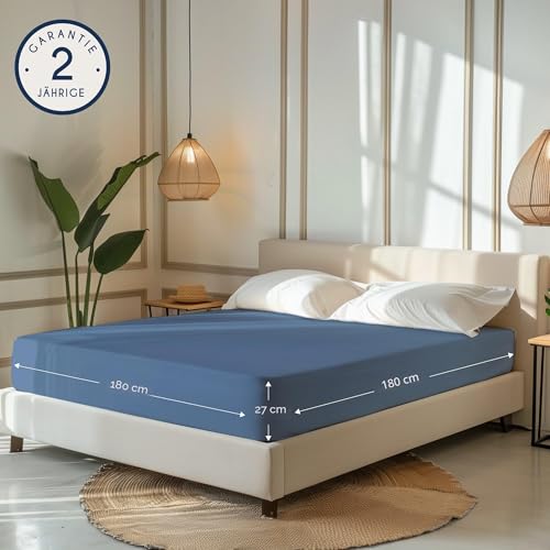 Dreamzie - Spannbettlaken - 180x200cm - 100% Baumwolle Jersey – Ansicht 2
