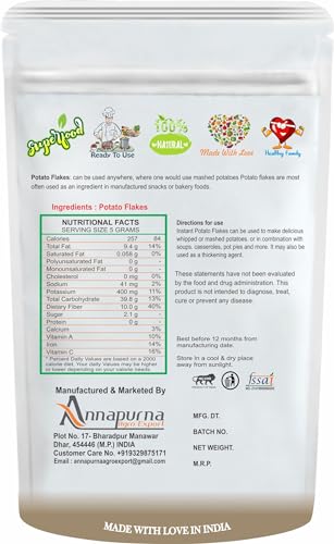 Image of Nimadi Zone Potato Flakes | Dehydrated Potato | Aaloo ka Mash | Instant ALOO POHA READYMIX Pack - 100 GM By Nimadi Zone