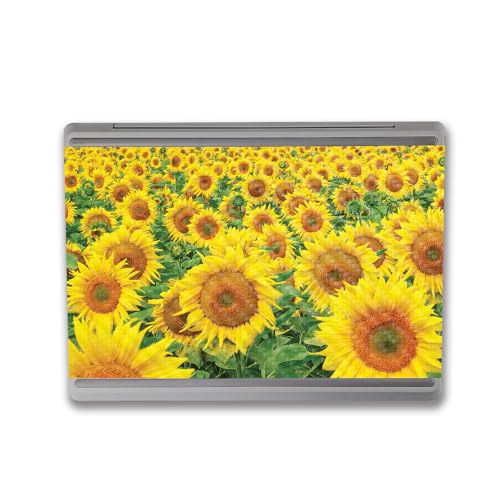 Image of MightySkins Carbon Fiber Skin Compatible with Microsoft Surface Laptop Go 3 (2023) Full Wrap Kit - Sunflower Field | Protective, Durable Textured Carbon Fiber Finish | Easy to Apply | Made in The USA