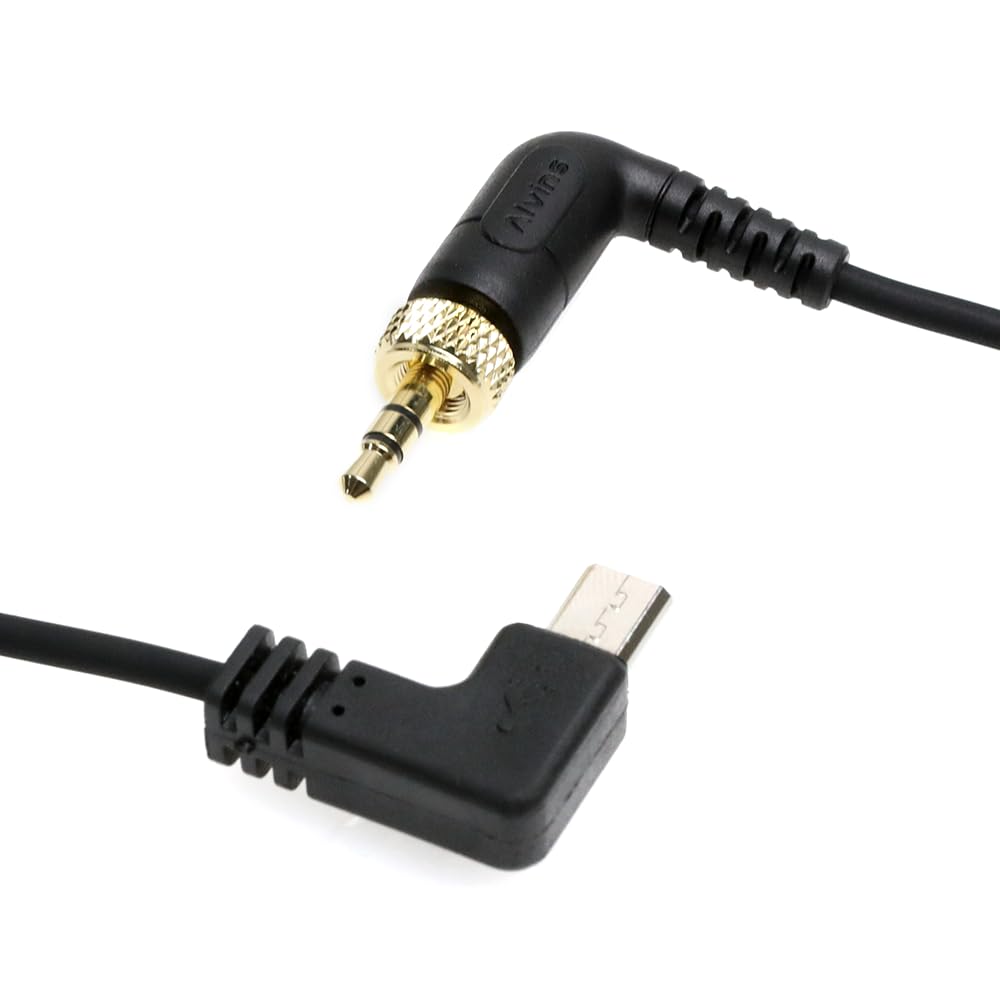 Alvin's Cables Câble timecode tentacule pour Sony FX3|FX30|A7S3|Caméra A1, câble timecode avec verrouillage TRS de 3,5 mm vers micro USB pour Deity TC-1, générateur de code temporel Tentacle SYNC E 35