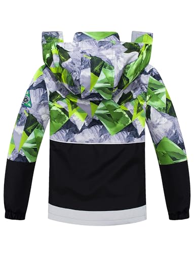 Kids Waterproof Jacket Lightweight Windbreaker Fleece Lined Outwear Coat Cycling Raincoat3