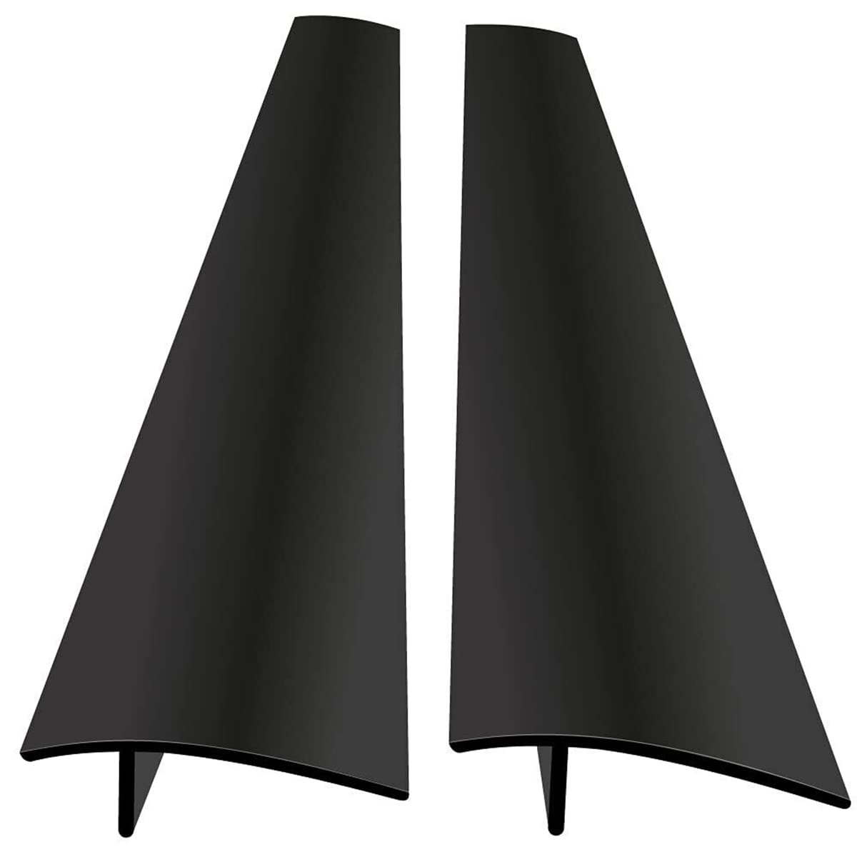 Lückenabdeckung für Herd, 63,5 cm Silikon Spaltabdeckung, Lückenstreifen Zwischen Ofen und Herden, Hitzebeständig, Schwarz, 2 Stück