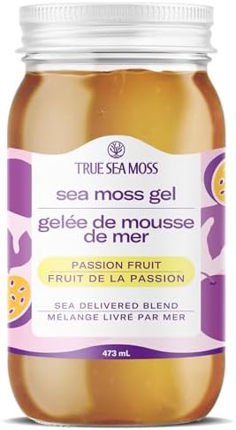 TrueSeaMoss Sea Moss Gel - Passion Fruit Sea Moss Gel - Alternative Form of Sea Moss - Made in the USA - 473 ml