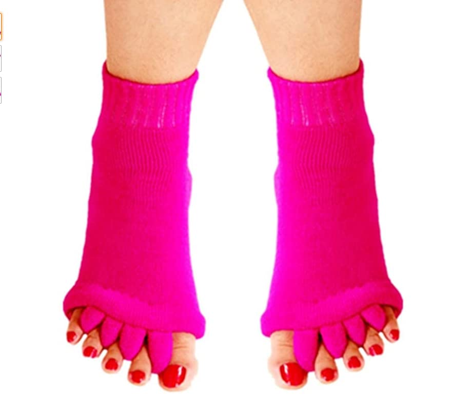 Image of AIBEARTY 1 Pair Yoga Sport Gym Five Toe Separator Socks
