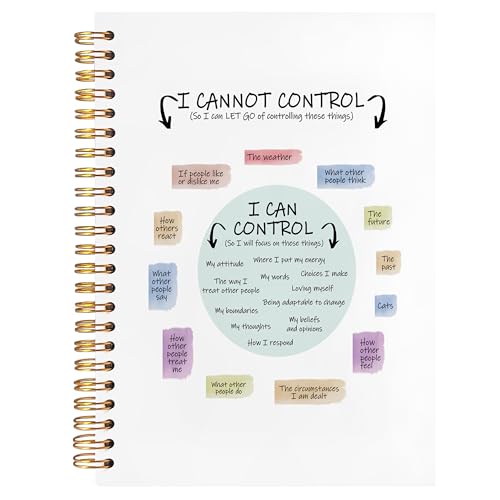 Carnet de santé mentale à spirale pour femme | Journal de thérapie d'amour personnel