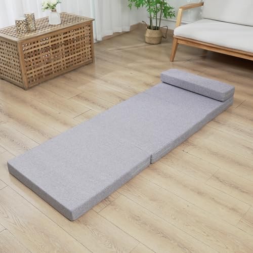 M Mute Touch Folding Mattress, Twin Foldable Mattress, Portable Foam