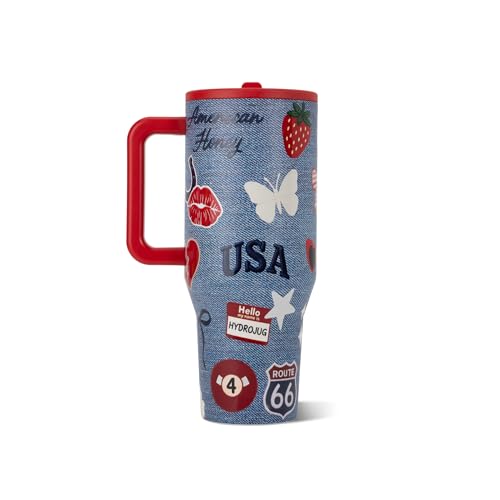 Image of HydroJug Traveler 40oz, Insulated Tumbler with Handle & Straw, American Honey