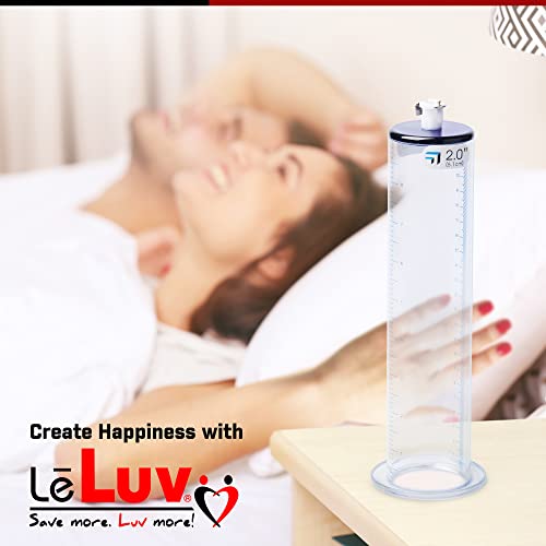 Leluv Male Vacuum Pump Cylinder Eyro Large 1/2 Inch Wide Flange And Female Quick-Disconnect Fitting 2.25 Inch Diameter X 9 Inch Length #TOP2