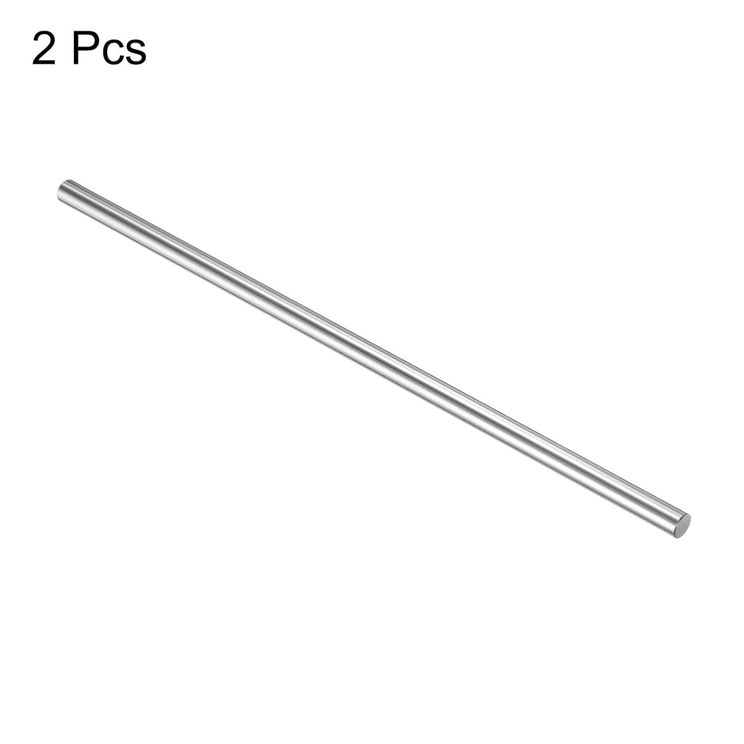 uxcell 2pcs Linear Motion Rod Shaft Guide 16mm x 450mm (0.63" x 17.72") Case Hardened Steel Chrome Plated, Metric Linear Rail Rod for 3D Printer, CNC Machine
