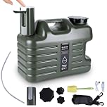 Portable 5 Gallon Water Container with Automatic Touch Control Pump, Camping Water Containers, Type-C Rechargeable Military Green Water Pump Gear for Outdoors Camping Hiking
