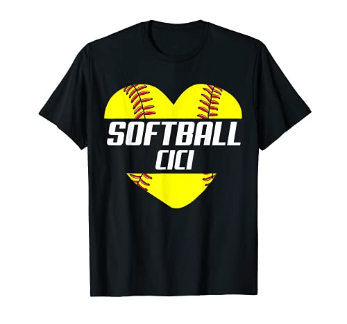 Softball Cici Player Baseball Bat American USA Flag T-Shirt