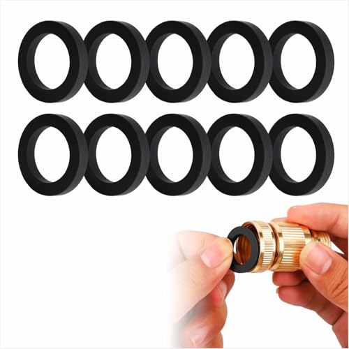 1" NPSH Fire Hose Gasket - Cam and Groove Gasket, Rubber Washer Seal for Leak-Proof Connection, Replacement Parts for Firefighting, Irrigation, Industrial, 10 Pack