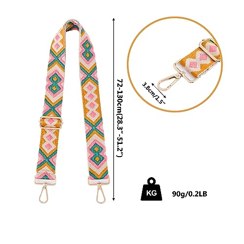 Image of Purse Strap Replacement Wide Adjustable Crossbody Shoulder Strap Guitar Straps for Handbags Rhombus Blue
