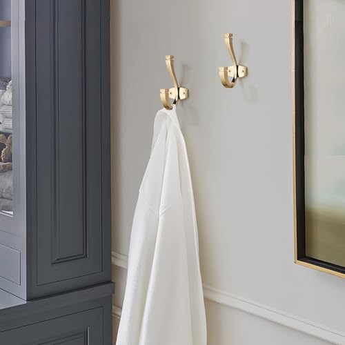 SAILING Coat Hooks -3 Pack Champagne Bronze Towel Hooks Robe Hooks Decorative Wall Hooks for Bathroom Bedroom Kitchen Towel Robe Clothes Cabinet Closet Bathroom Hardware by SAILING - Image 3