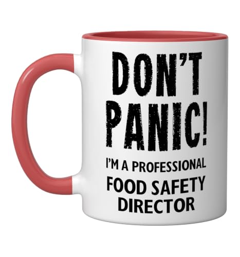 Food Safety Director Ceramic Mug, Red/White
