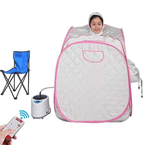 ZFF Portable Steam Sauna With Chair And Remote Control Foldable Sauna Cabin Steam Pot Machine Slimming Weight Loss Detoxify Personal Home Indoor