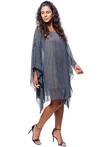 Kaftan 101 Resort Wear Vestido Crepe Estampado Cor:Branco;Tamanho:ÚNICO