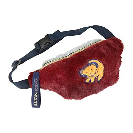 Artesania Cerda Bolso Riñonera Lion King, Rojo, 26 Cm